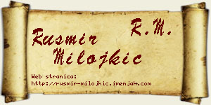 Rusmir Milojkić vizit kartica